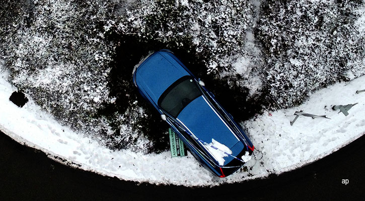 car in the snow