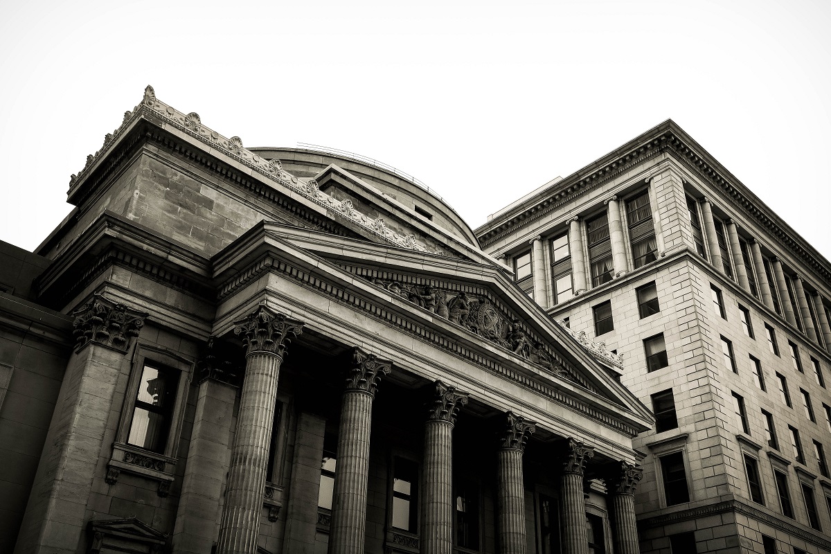 Columns on Montreal building