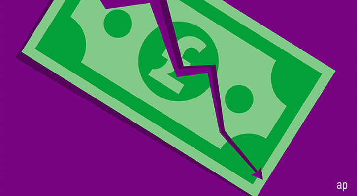 Arrow down on pound