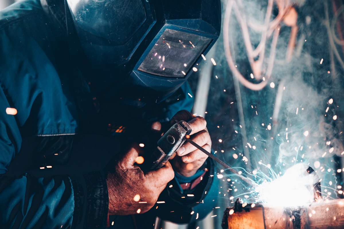 Welder welding